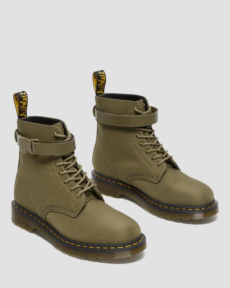 Dr Martens 1460 Futura Olive Riemen Veterlaarzen Dames Olijfgroen | NL 610QMA